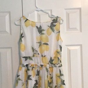 Maxi dress Dolce & Gabbana lemon fabric silk mix